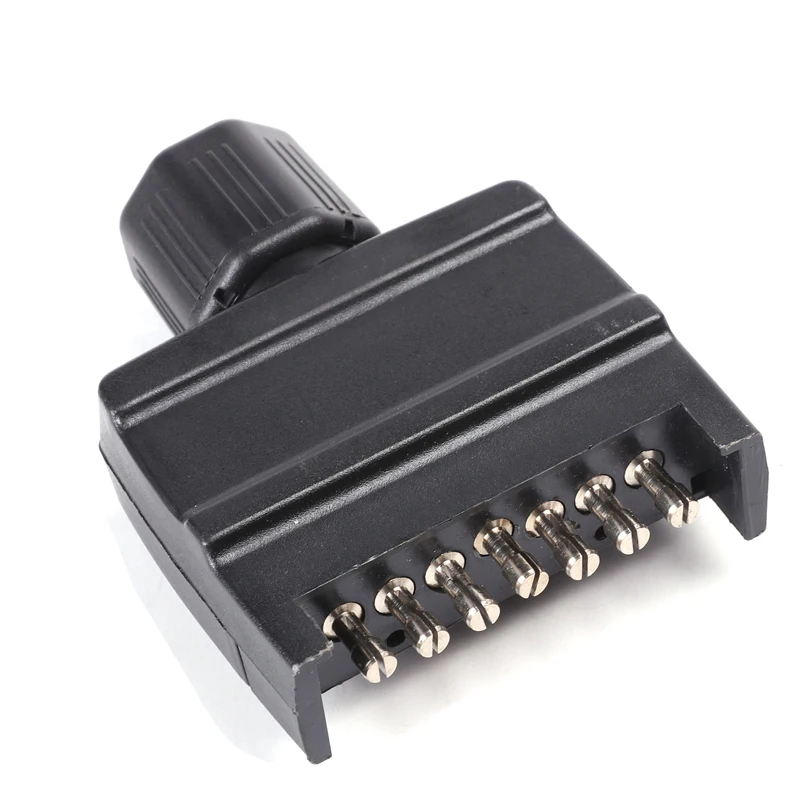 12v 7 pin flat trailer plug waterproof truck socket adapter connector caravana rv car accessory campe autoparts New Zealand | Автомобили и