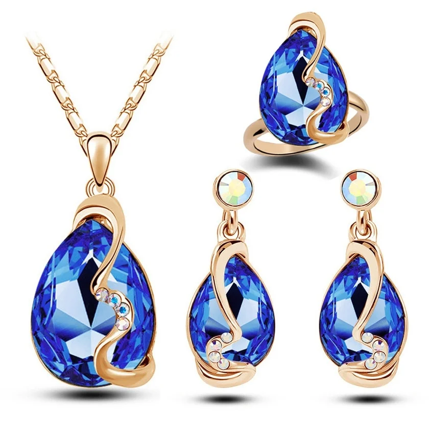 Фирменные женские модные ювелирные изделия topkeep голубые красные золотые