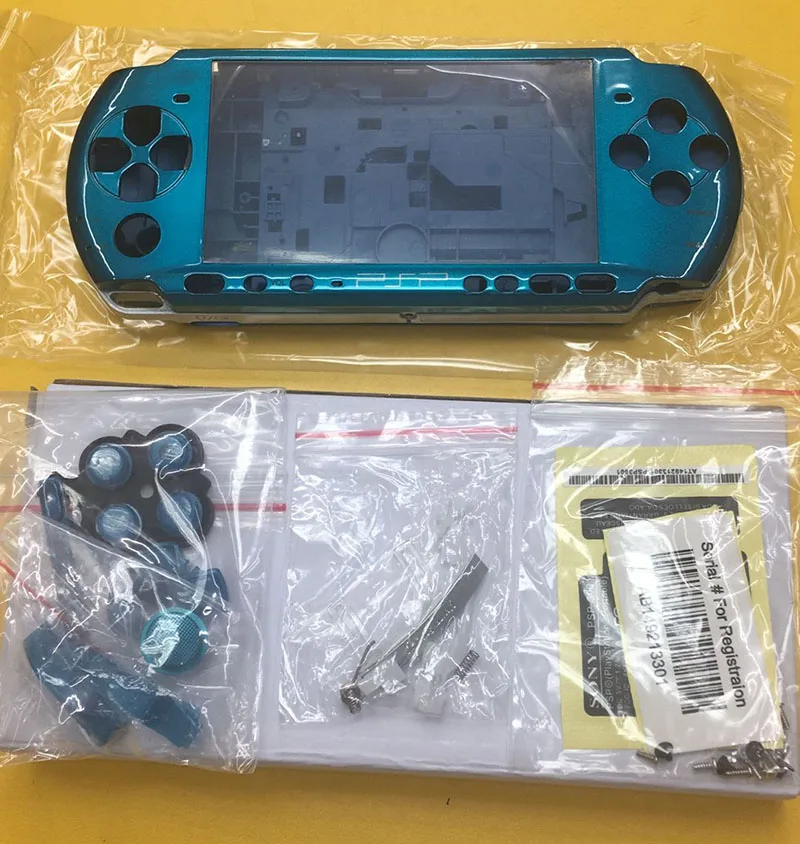 Чехол с полным корпусом для PSP 3000 Сменный консоли маленькими деталями синего