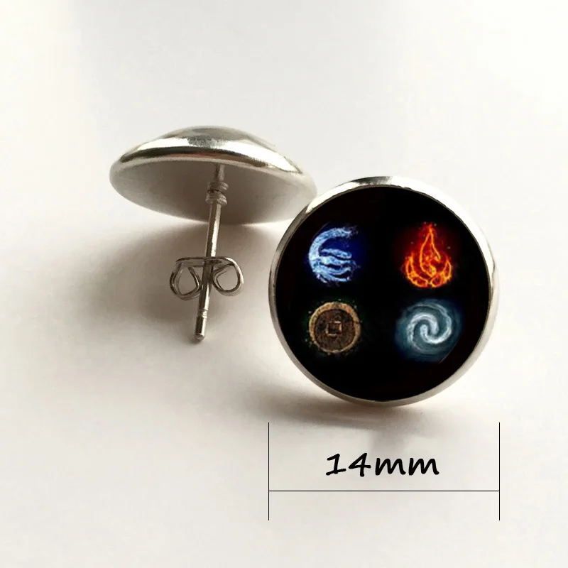 14 Мультфильм Аватар Последний Airbender стеклянный купол кулон ожерелье DIY ручной работы модные ювелирные аксессуары винтажный подарок для мужчин - Окраска металла: 14