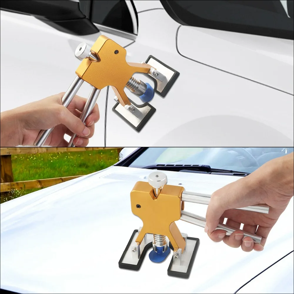 barato Corpo Do Carro Ferramentas De Remoção Paintless Dent Kit Cola Arma Dent Levantador Ponte Extrator Conjunto Para Danos Causados Por Granizo Do Carro E Porta Dings Reparação