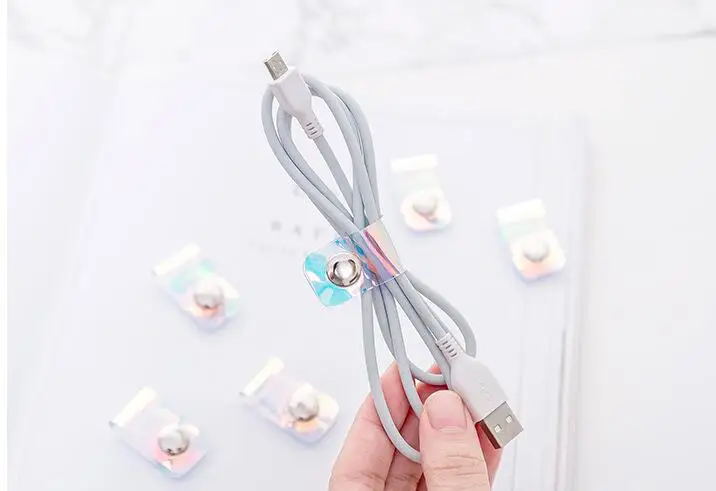 Портативный шнур с USB кабелем чехол из ПВХ для наушников корейский провод