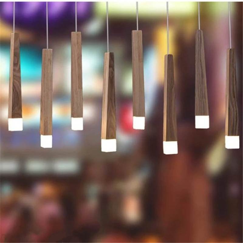 Country style loft wooden chandelier LED lights decorative lamp room living hotel cafe restaurant modern | Лампы и освещение