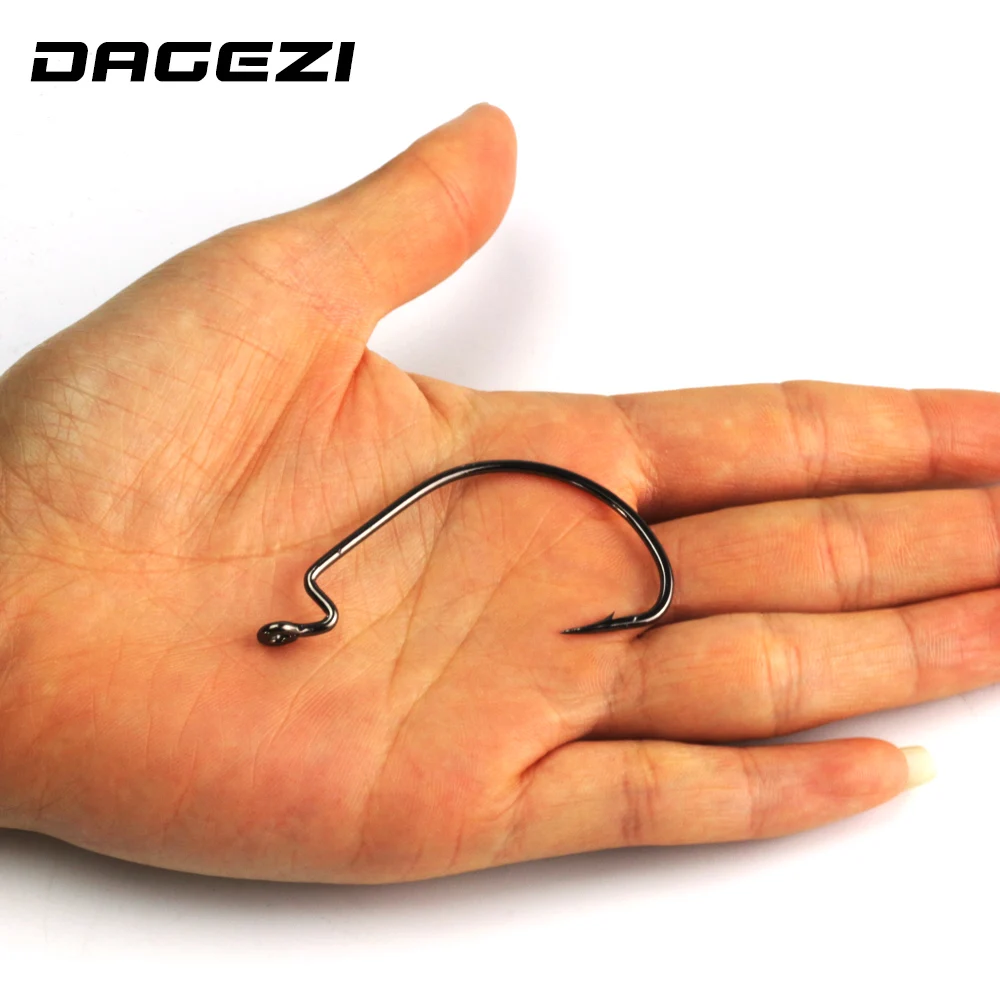 DAGEZI 2017 Лидер продаж 100 шт./лот черные рыболовные крючки из высокоуглеродистой