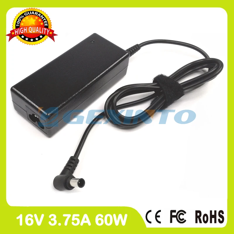 16V 3.75A 60W Ноутбук ac адаптер питания FMV AC324 зарядное устройство для Fujistu LifeBook S6240 TC8230