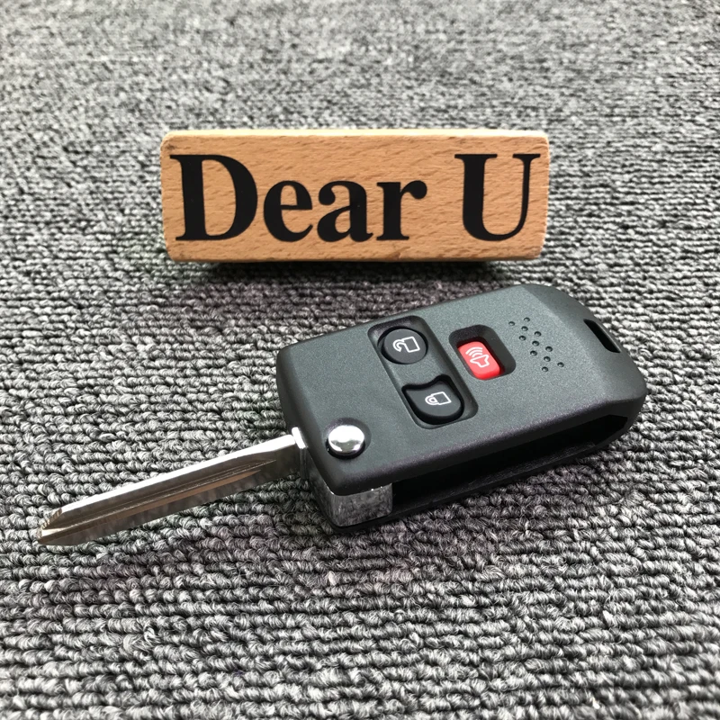 JEAZEA 2 + 1 3 кнопочный необработанный удаленный Автомобильный ключ оболочка чехол