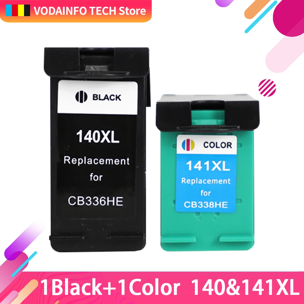 Qsyrainbow 1 шт CL Замена для hp 140XL 141XL чернильный картридж HP 140 141 Photosmart C4583 C4283 C4483
