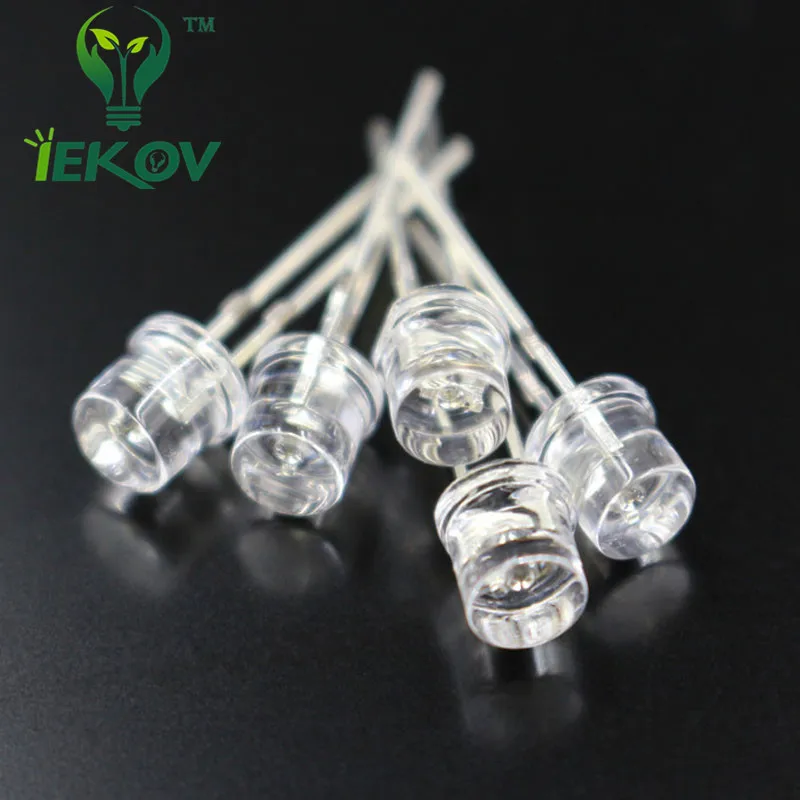 1000 шт. светодиодный 5 мм Flat Top Красный Широкий формат светодиоды Urtal Яркий свет