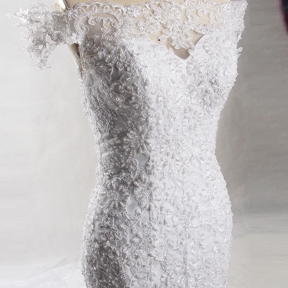 RSW903 Yiaibridal настоящая работа жемчуг бисер с открытыми плечами Короткие рукава