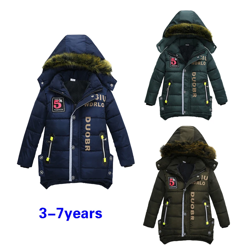 Новинка 2017 куртка для маленьких мальчиков Детская с капюшоном зимняя теплая