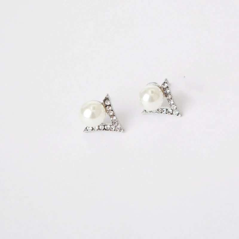 Серьги гвоздики женские с искусственным жемчугом и кристаллами|fashion stud earrings|stud