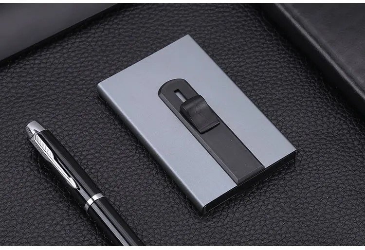 Модный простой пуш-ап сплав держатель для Карт RFID стоп Защищенный чехол для карт для мужчин и женщин