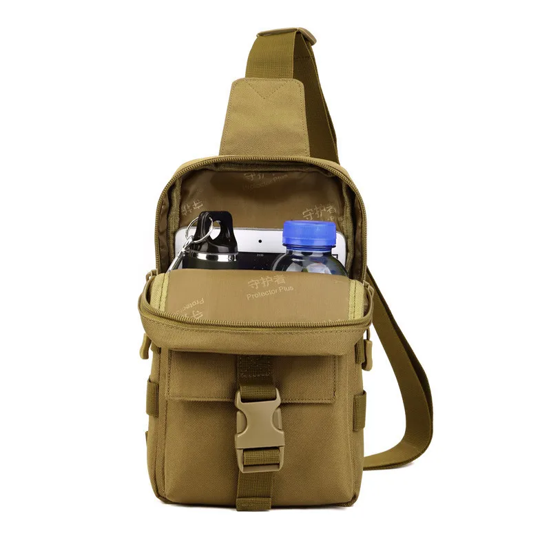 Casual men's chest pack military canvas bags multifunctional small male messenger bags shoulder bags
