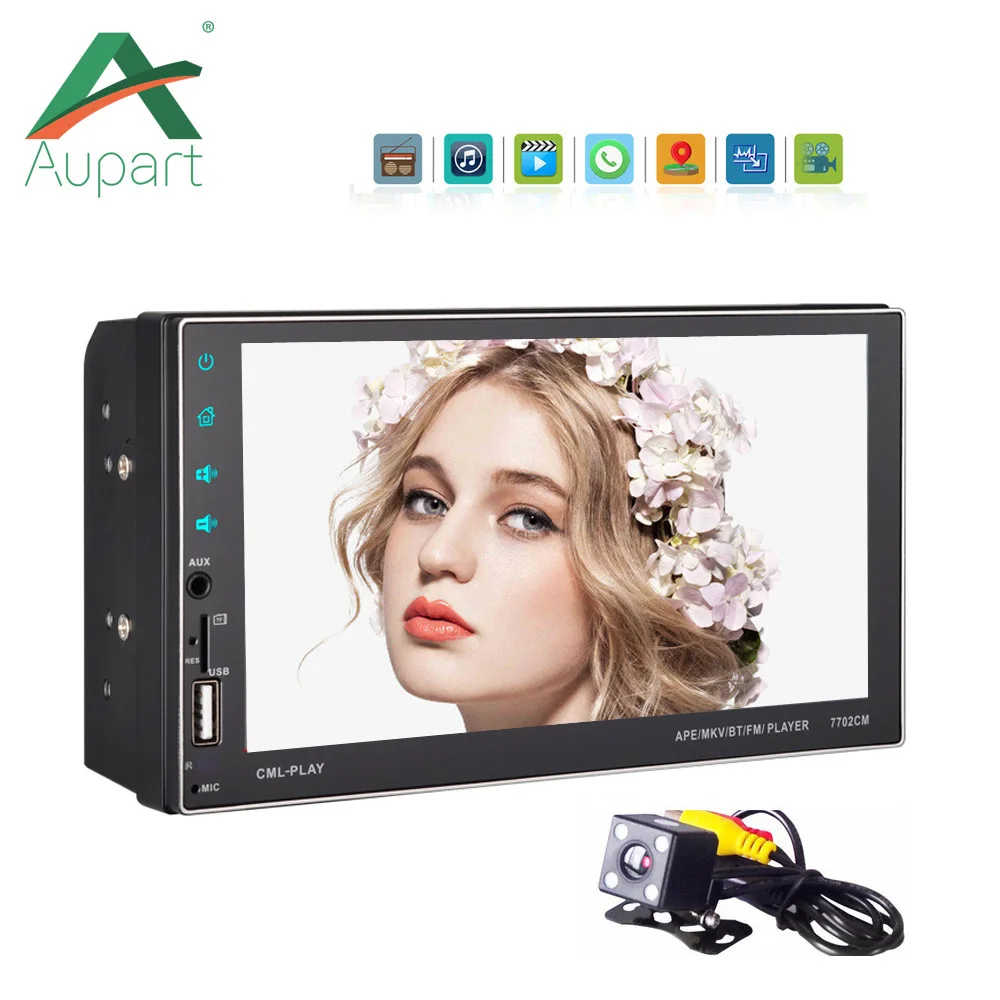 Автомагнитола 2 Din 7 &quotАвторадио с сенсорным экраном Bluetooth зеркальная поверхность