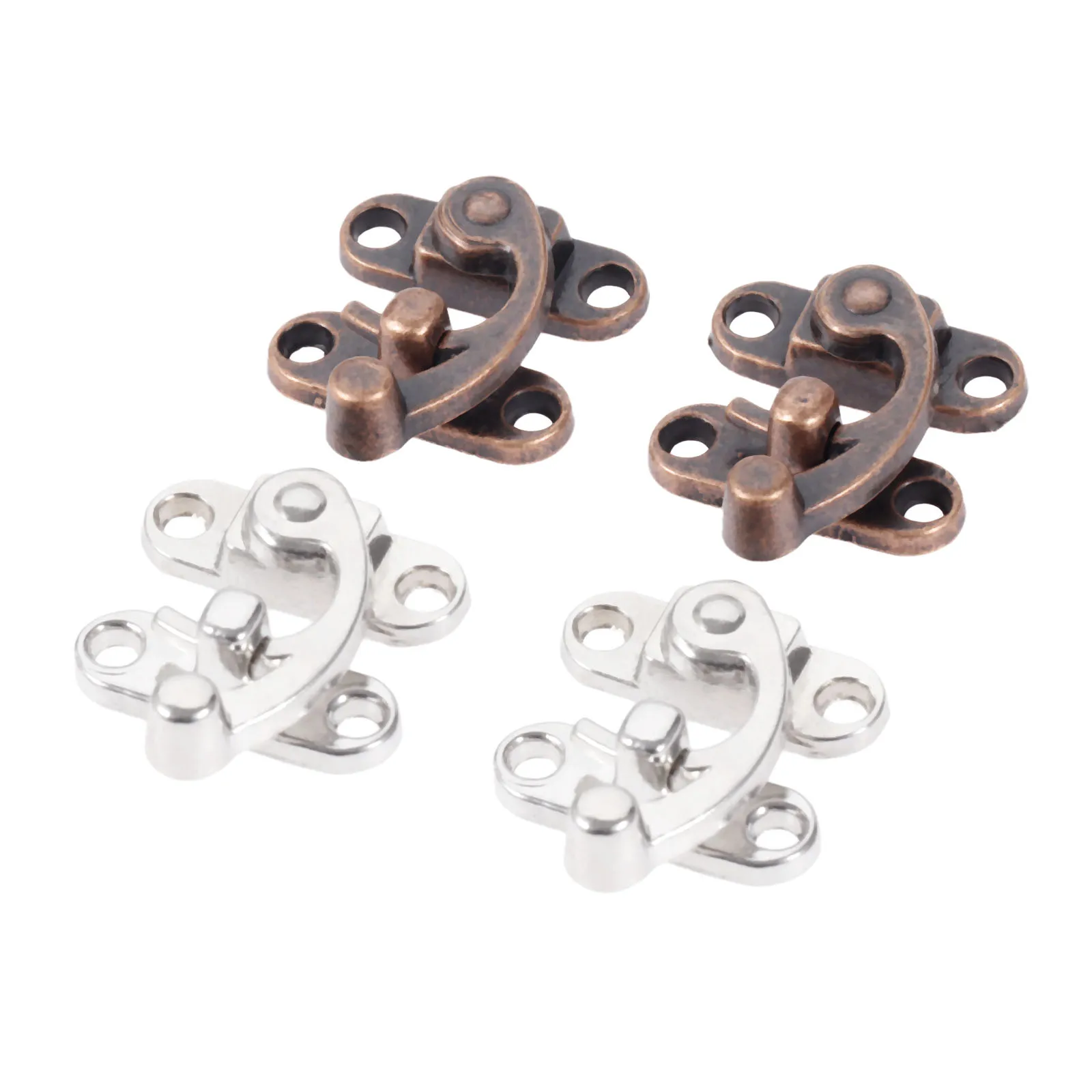 2 шт. античный серебряный/Красный медный замок крючок для мини ювелирных изделий