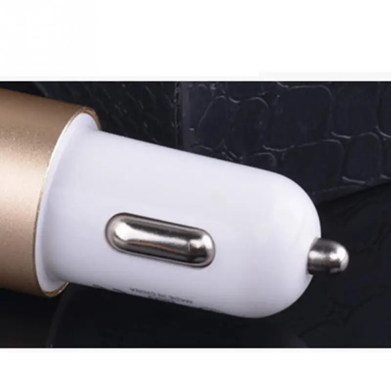 Двойной USB интерфейс Автомобильное зарядное устройство комплект 2.1A/1A сплав