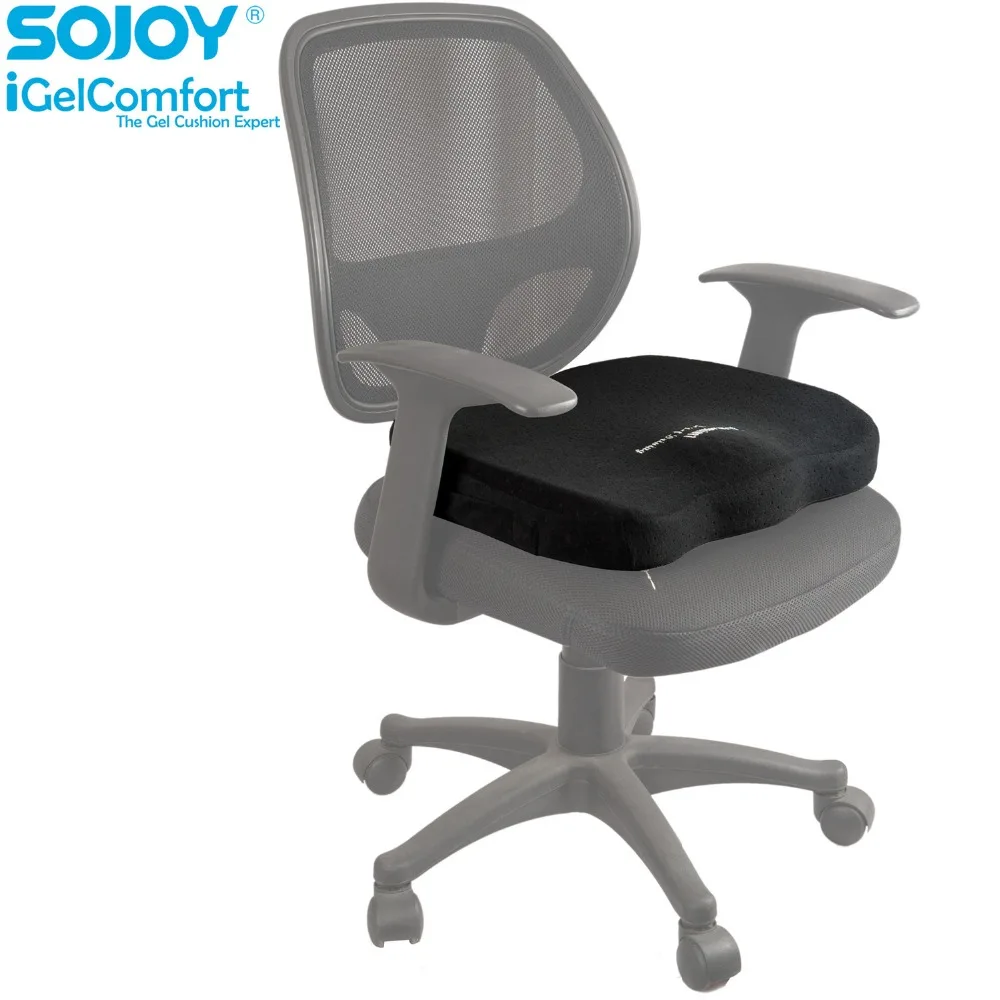 Подушка для сиденья Sojoy Gel &amp Memory Foam облегчения боли в спине и поддержки косточек