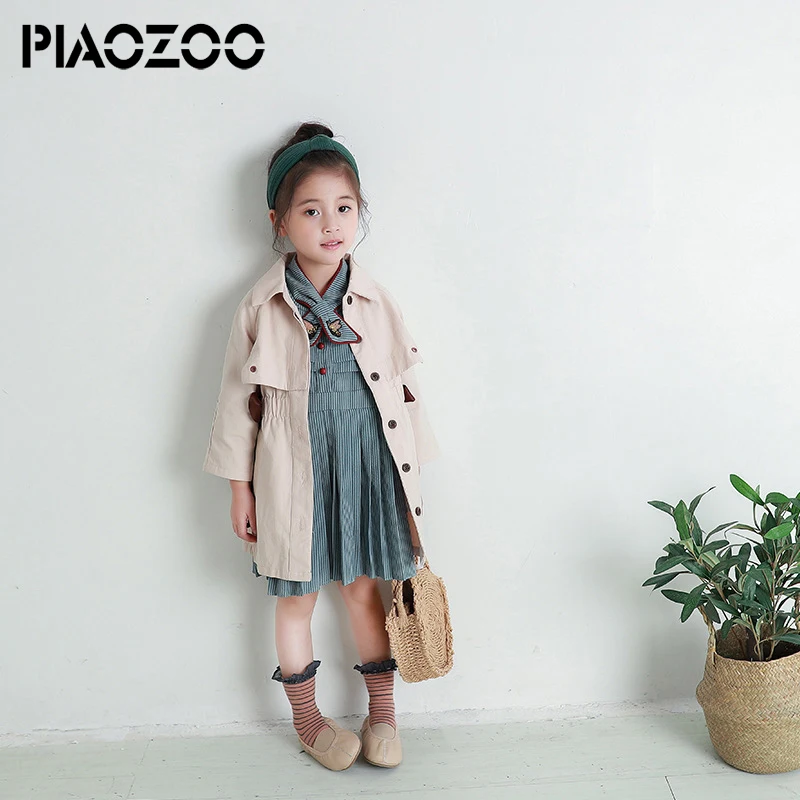 В Корейском стиле для маленьких девочек тренчи осень Бутик Девочки длинные jungen