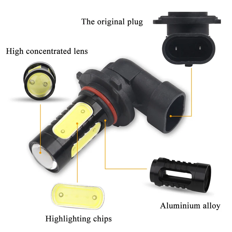 KEVANLY Автомобильная противотуманная фара H16 5202 LED H1 H3 H4 H7 H8 H11 9005 9006 880 881 P13W HB3 HB4 COB