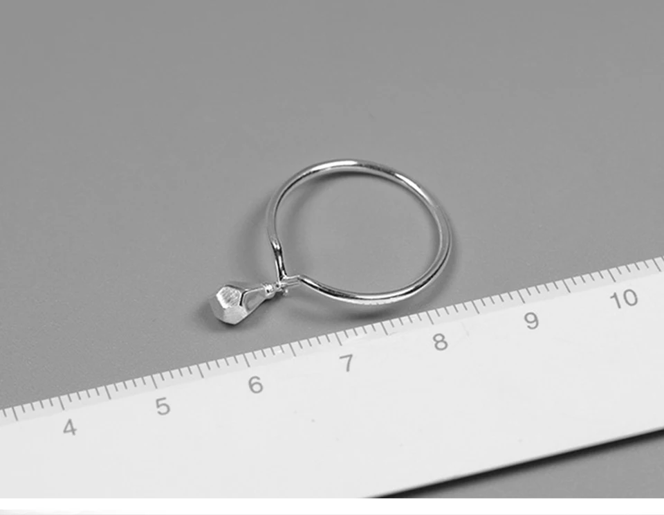Lotus Fun реальные 925 серебро ручной работы Fine Jewelry минималистский Стиль Творческий Дизайн лампочки кольца для Для женщин