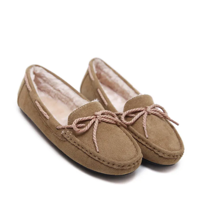 Road Track Solid Color Round Head Casual Shoes Bow Plus Flowers Velvet Warm Flat XWA1168-45 | Обувь