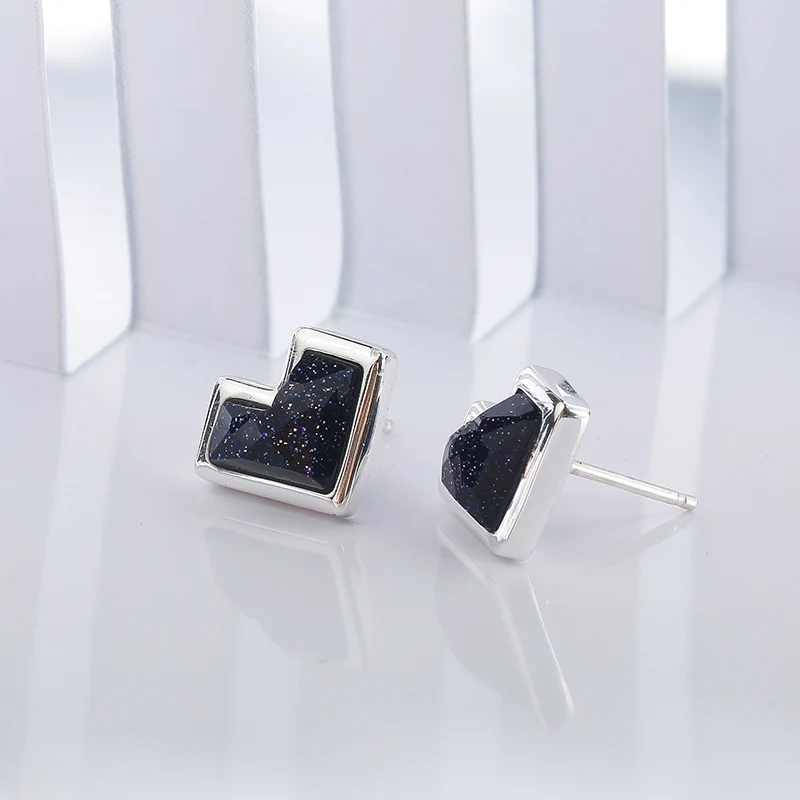 Sa silverage Настоящее стерлингового серебра 925 Серьги гвоздики| |