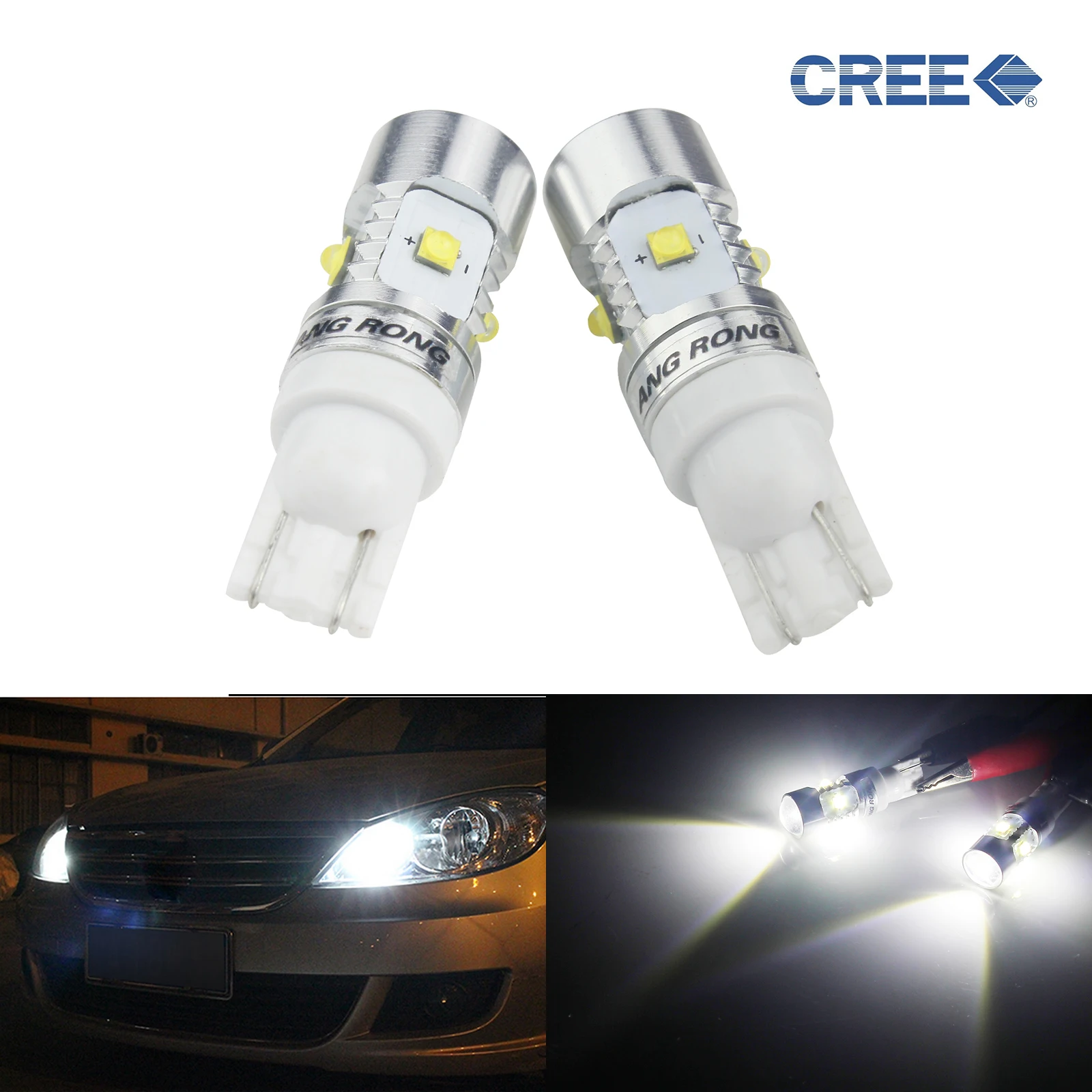 ANGRONG 2 шт. C REE LED 25 Вт T10 W5W лампочка Sidelight задний стоп сигнал 12 В|Сигнальная лампа| |