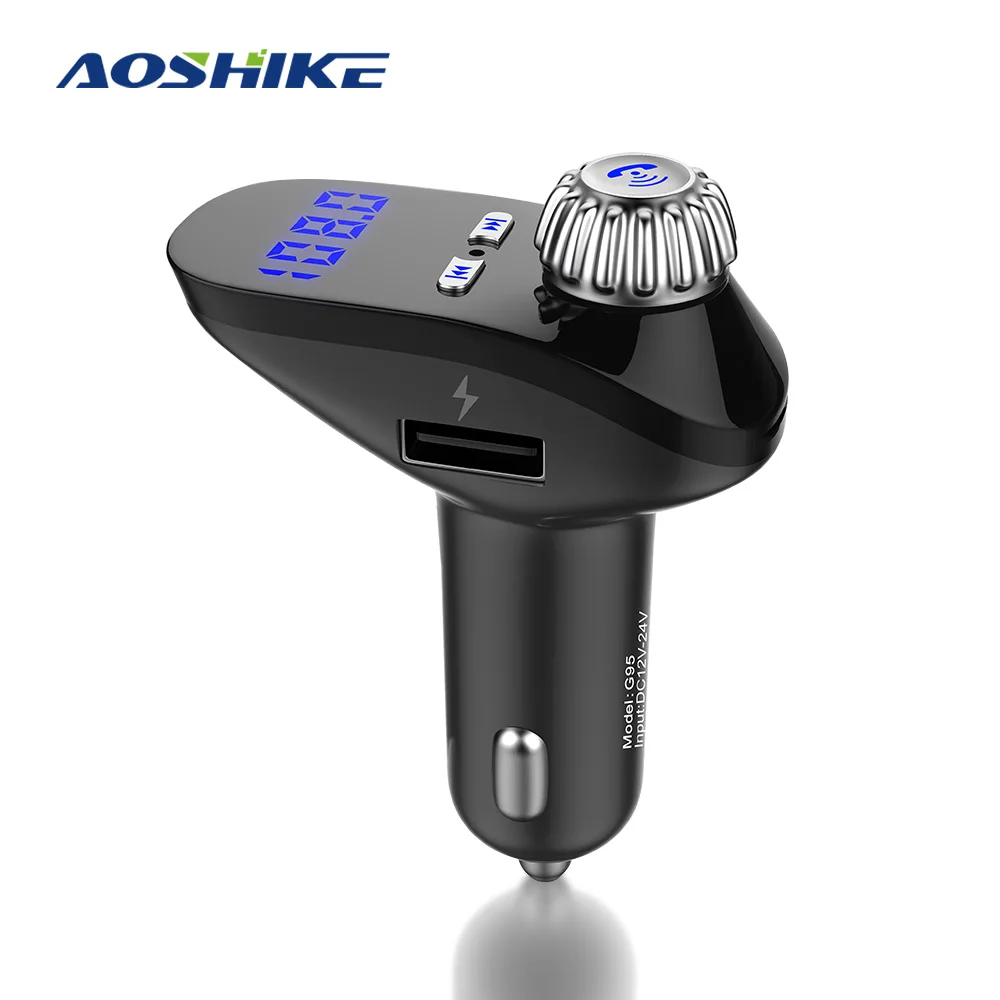 AOSHIKE FM передатчик система MP3 плеер Bluetooth автомобильный Handsfree автомобильное