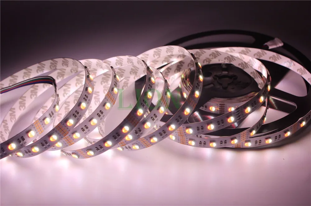 Светодиодный светильник RGBW 1/2/3/4/5 м SMD 5050 12 В гибкий RGB + белый/теплый белый 4 цвета в