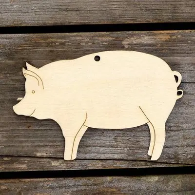 10 шт. деревянные Висячие Подвески в виде свиньи | Дом и сад