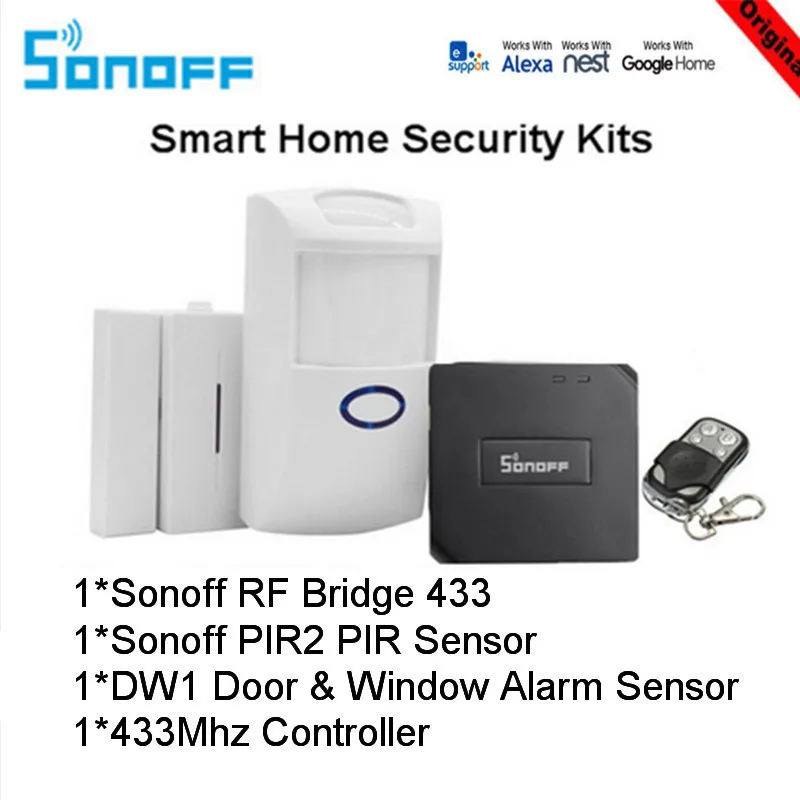 Sonoff RF Bridge 433 МГц Wifi беспроводной преобразователь сигнала PIR 2 Датчик/DW1 датчик