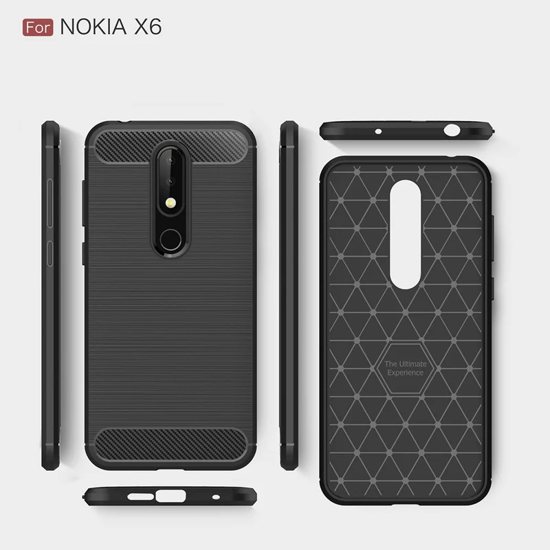 Чехол upaitou для Nokia 6 1 Plus чехол из углеродного волокна устойчивый к царапинам