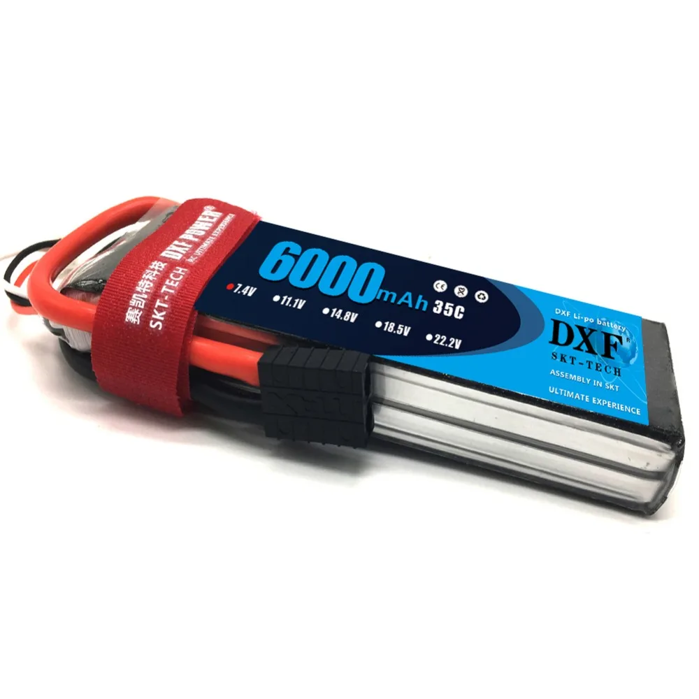 Аккумулятор DXF RC Lipo 2S 7 4 в 6000 мА · ч 35C 60C для радиоуправляемого квадрокоптера