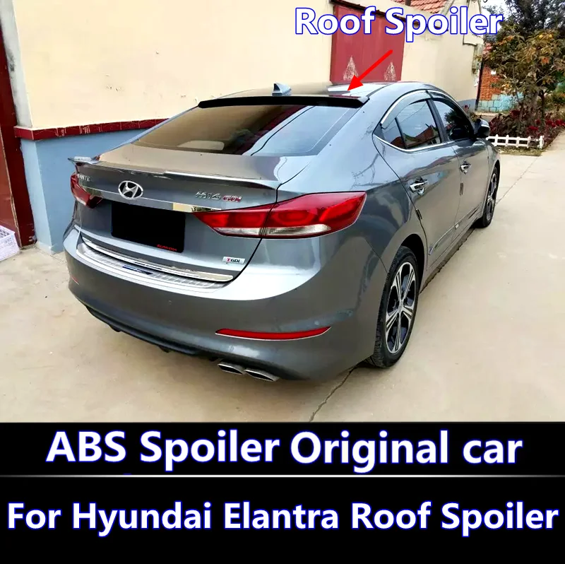 For Hyundai Elantra Roof Spoiler High Quality ABS Plastic Unpainted Primer Rear Trunk New 2016 2017 2018 | Автомобили и мотоциклы