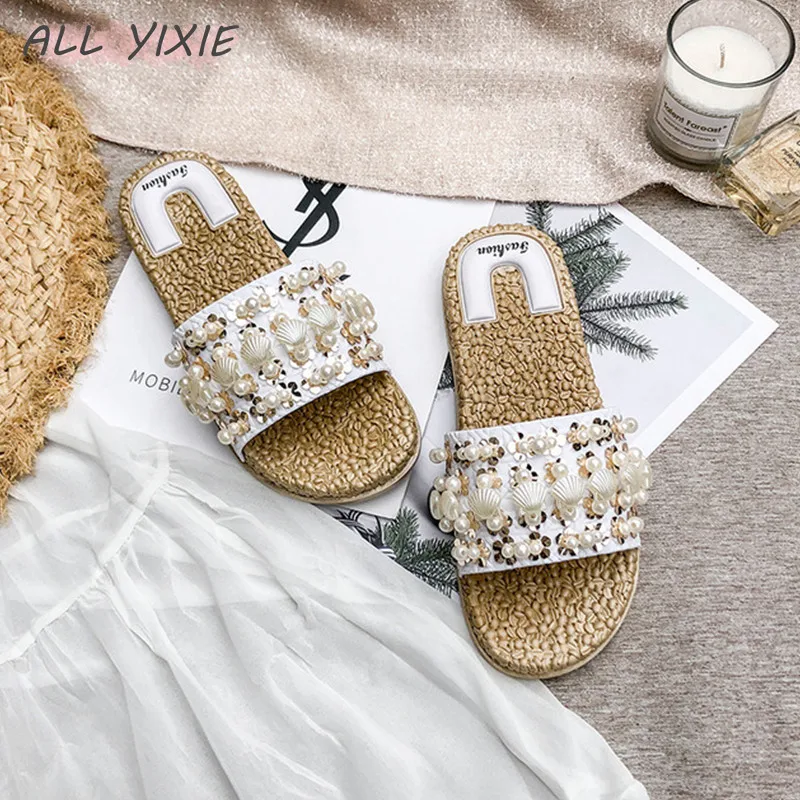 Все YIXIE2019 летние новые женские сандалии и шлепанцы модные дикие повседневные