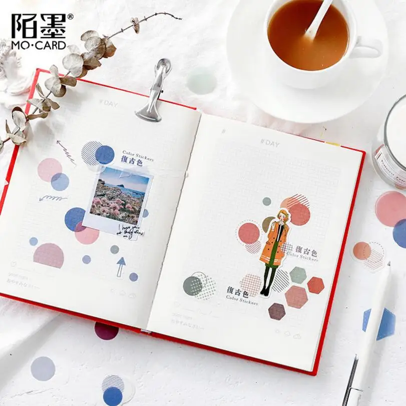 2 30 ⑤ пакет креативный ретро цветной блокнот планировщик липкая бумага для