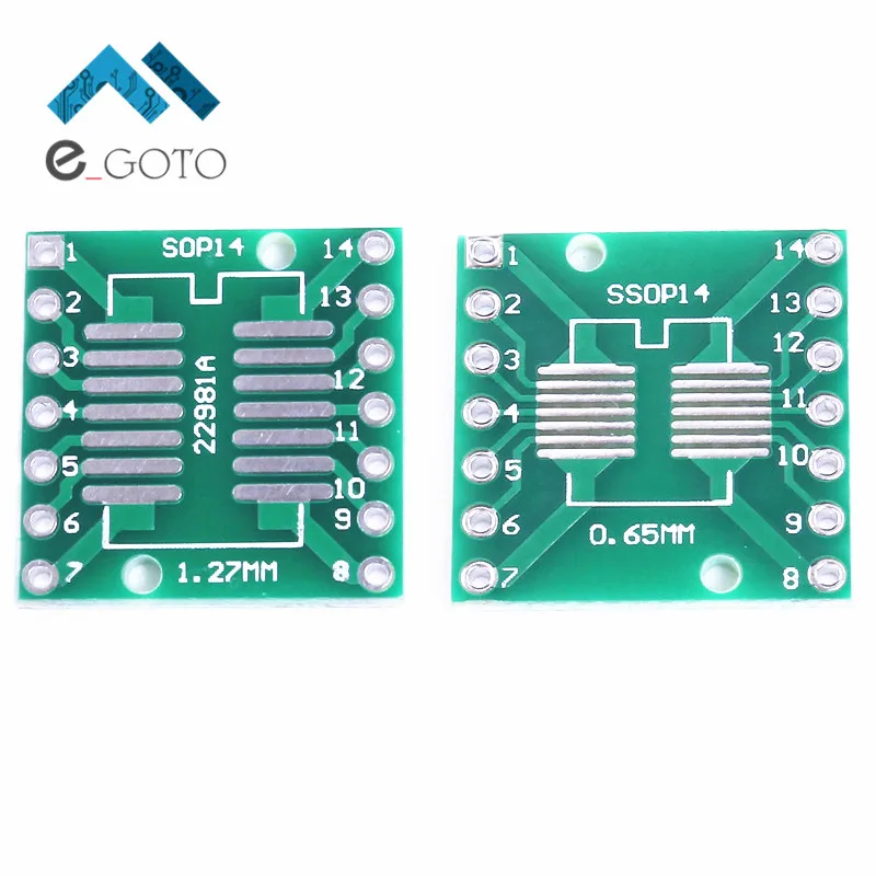 50 шт. SOP14 SSOP14 TSSOP14 к DIP14 Булавки SMD DIP адаптер 0.65 мм/1.27 мм 2.54 Шаг печатной платы