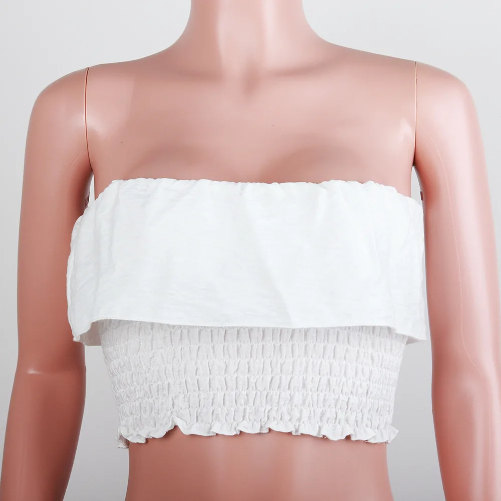 Fashion Yellow Crop Top Women Ruffles Bow Tie Lace Up Off Shoulder Sexy Spaghetti Strap Beach Summer Wear Clothes 2019 | Женская одежда