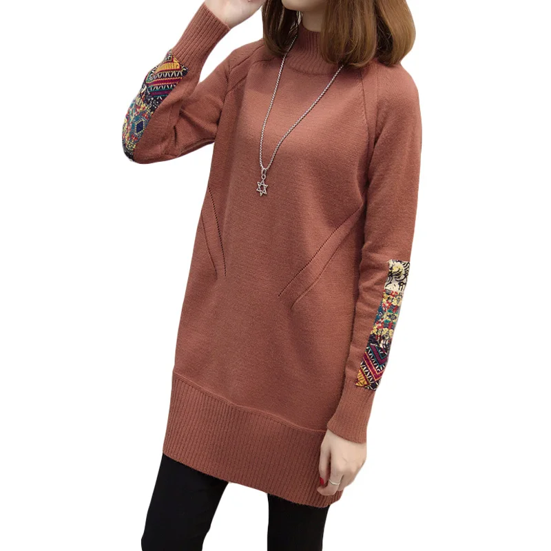 Женское трикотажное платье свитер повседневное свободное в Корейском стиле с