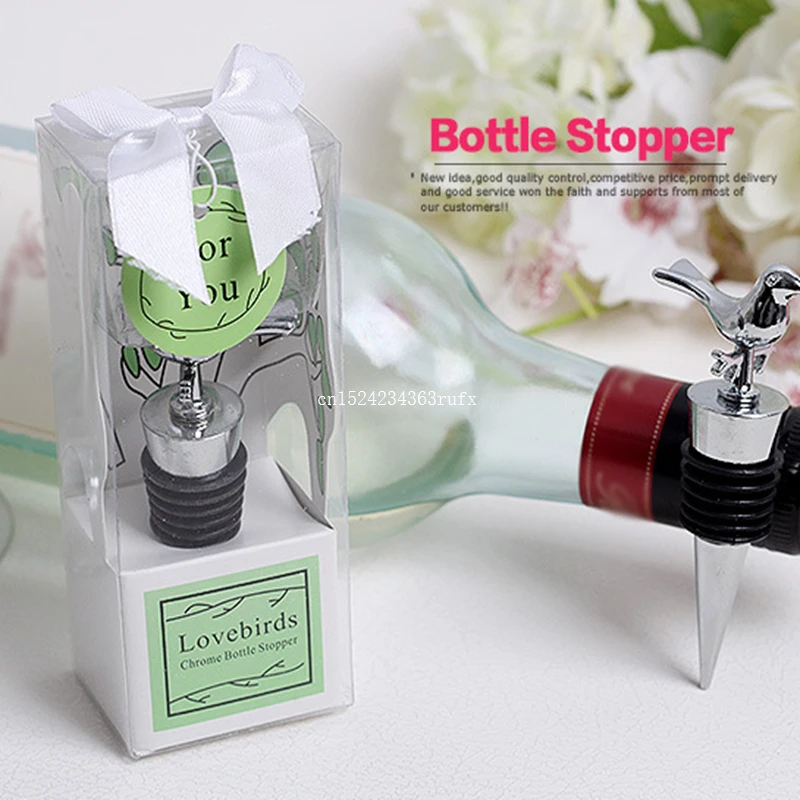 20 шт нержавеющая сталь любовь птица винные пробки свадебный подарок для