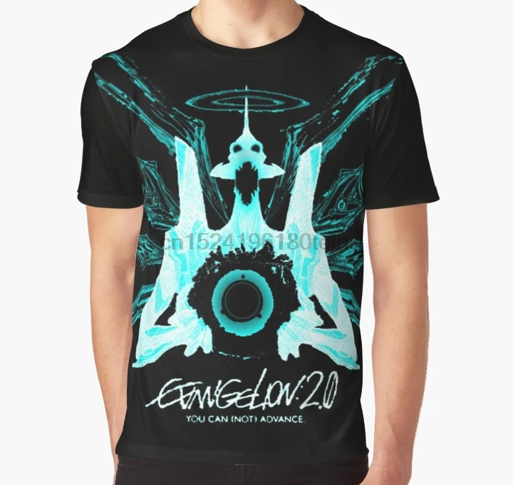 Футболка с объемным принтом для мужчин забавная футболка Evangelion 2 0 EVA блок 01 Angel Logo графическая