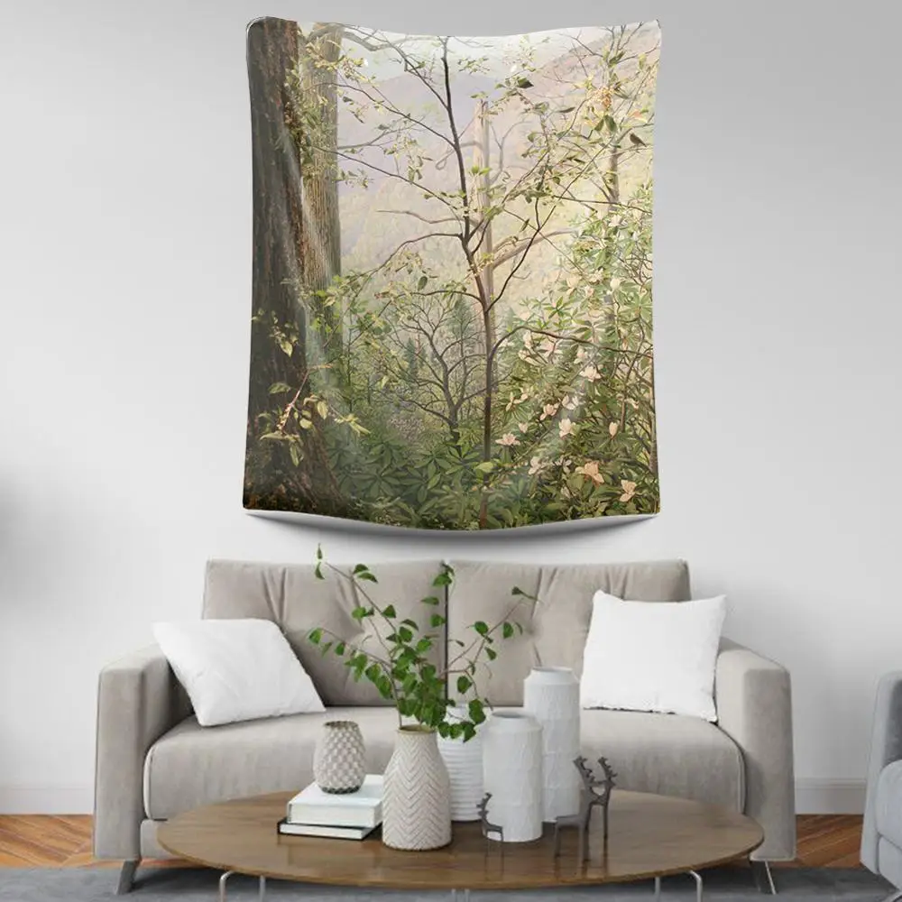 Настенный Гобелен из полиэстера для сада зеленый гобелен с изображением