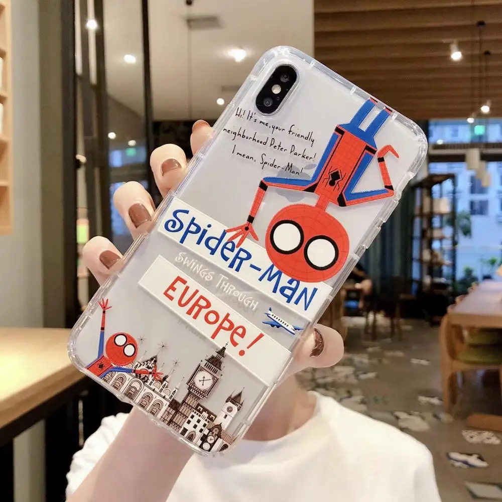 ORYKSZ Marvel TPU чехол для телефона iPhone 11 pro Max X 6 6s 7 8 plus XS XR прозрачный силиконовый с