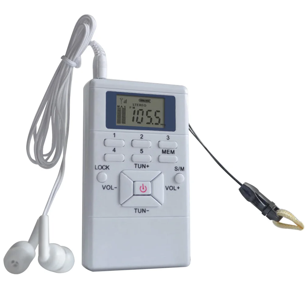 Радио ЖК-дисплей мини FM портативная цифровая Встроенная антенна двухканальный