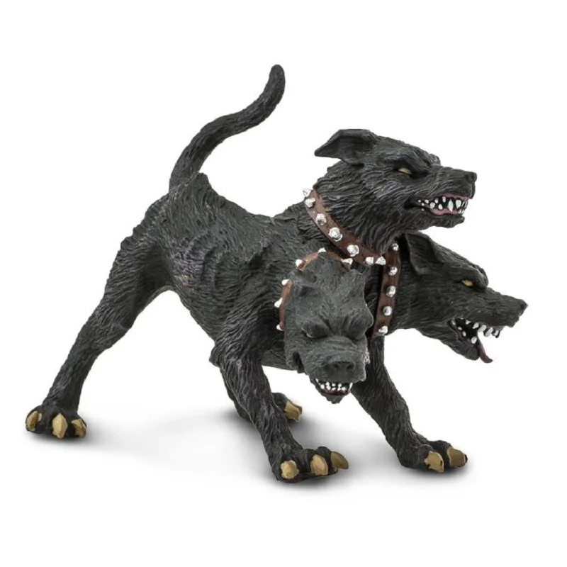 Злой мифический демон Cerberus три головы собака сторож греческая мифология