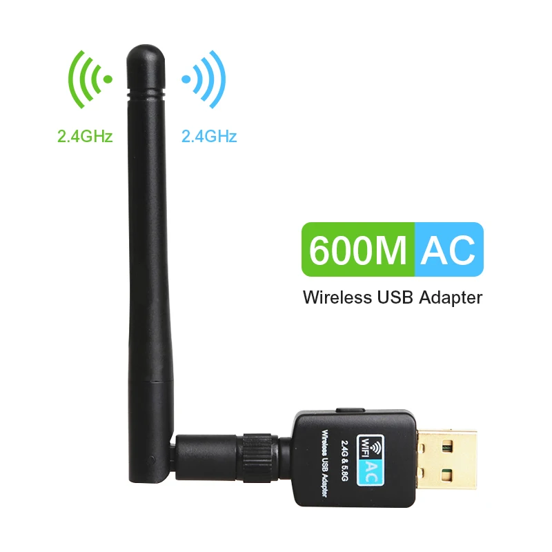 USB Wi Fi адаптер 600 Мбит/с 5 8 + 2 4 ГГц 802.11ac|Сетевые карты| |