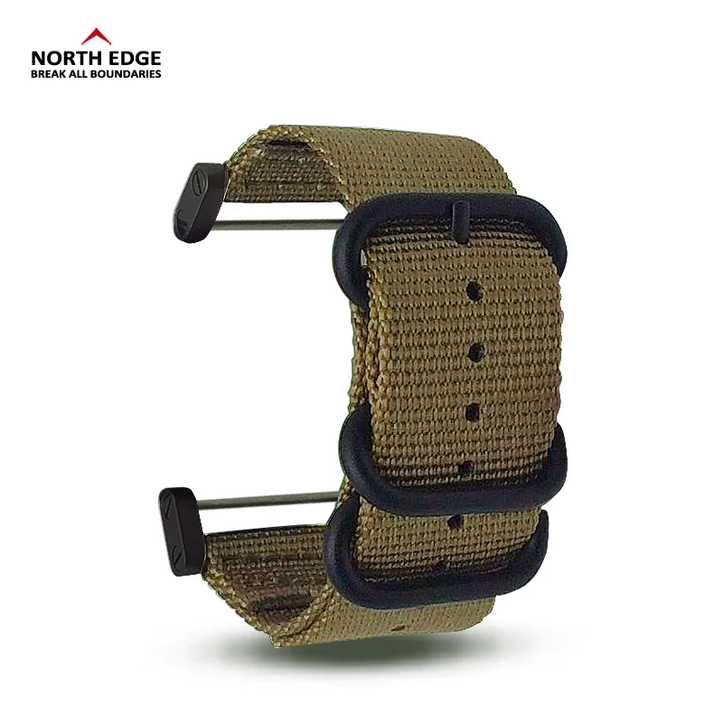 

NORTH EDGE Band 24mm Width Military Color Outdoors Watch Strap Replaced Nylon With Connector Linker For Range/Ridge/Altay/TANK
