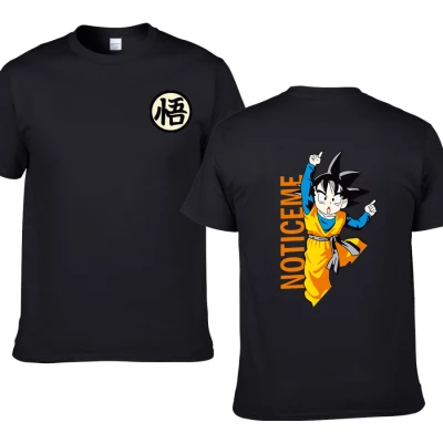 Dragon Ball son футболка «Goku» Мужская Летняя Повседневная футболка из хлопка разных цветов Z Beerus футболка s японский мультфильм Аниме Мужская одежда - Цвет: F197  black