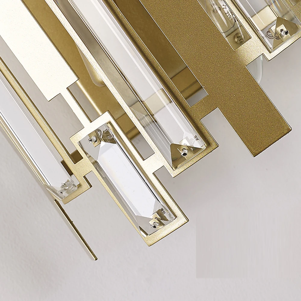 

Europen style crystal wall sconce modern champagne wall lights for home and shop