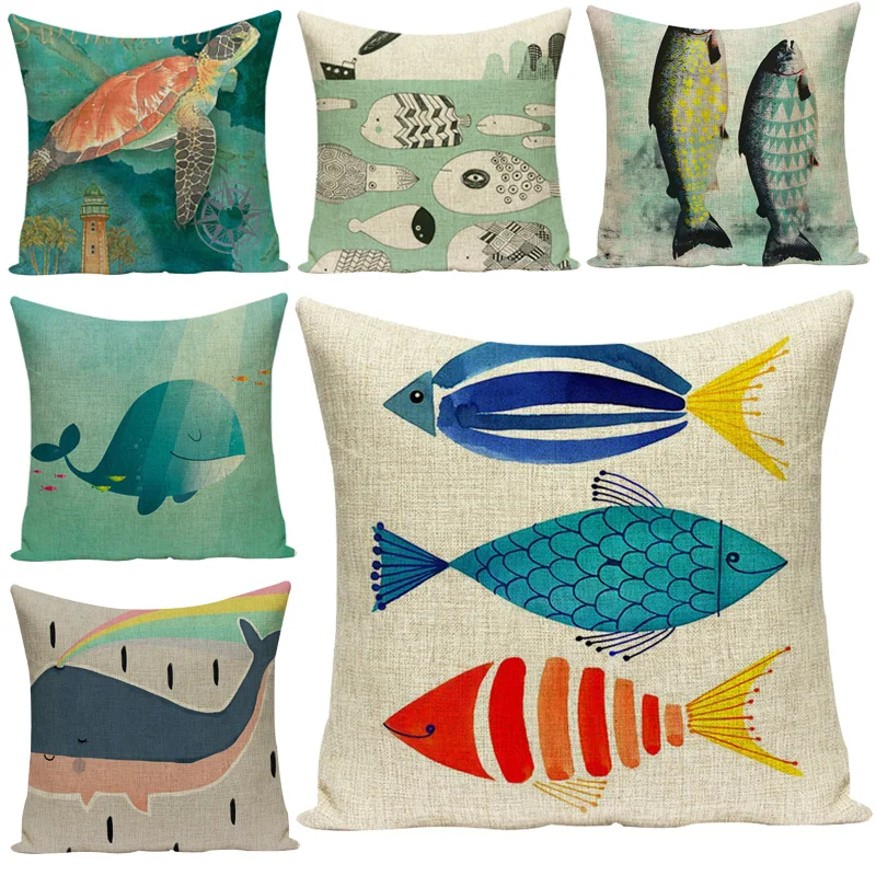 Морской Ретро стиль раковины наволочка высокое качество белье хлопок подходит